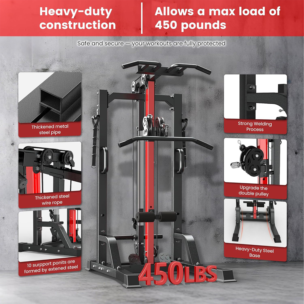 Pooboo Home Gym Machine - High - Leg Home Gym Workout recension och pris