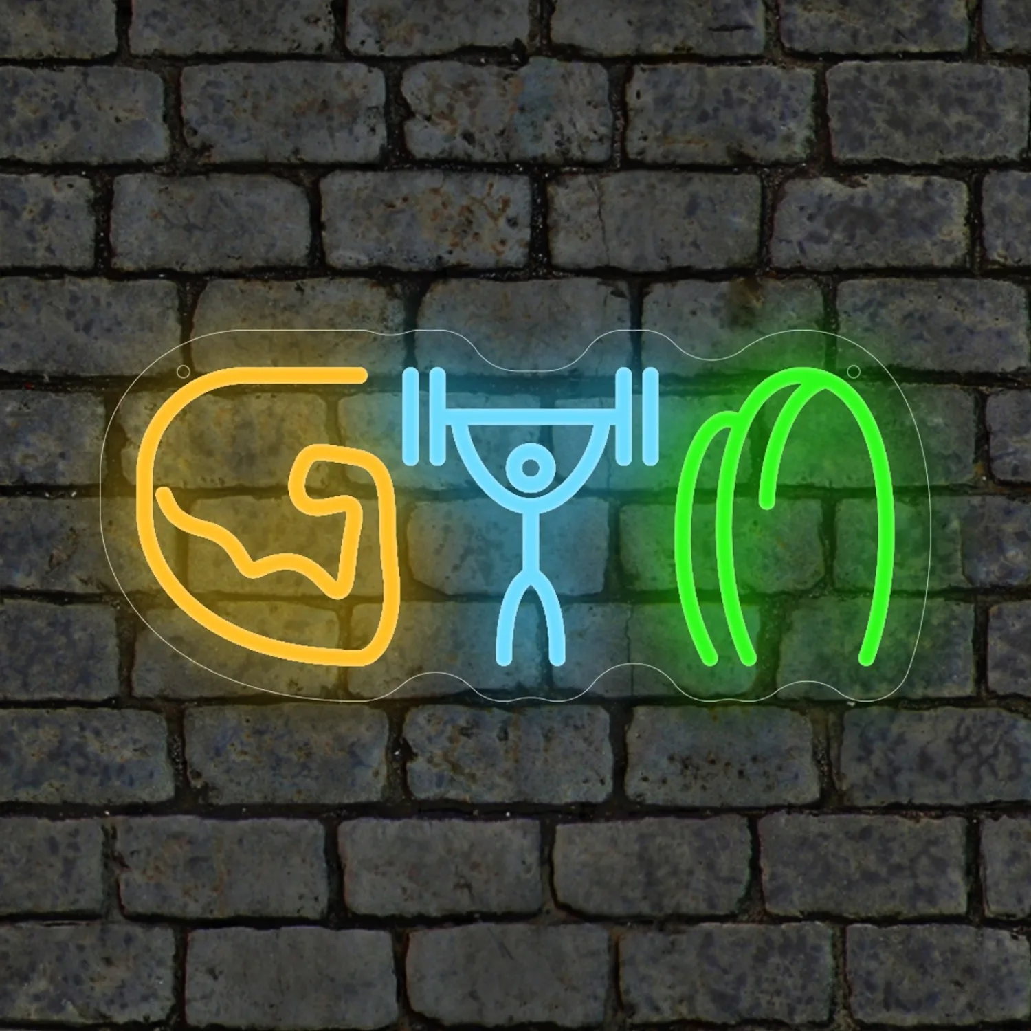 Gym Neon Sign Weightlifting Mu - Home Gym Neon Sign recension och pris