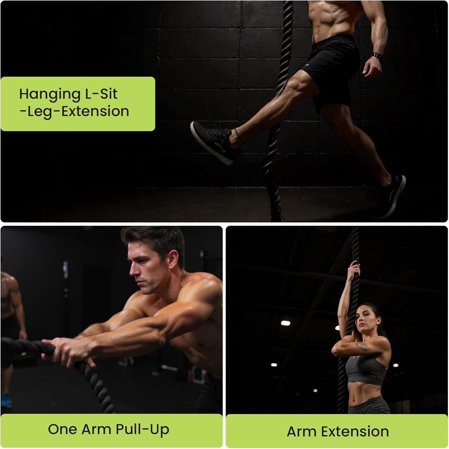 Heavy-Duty Battle Rope 3.7cm x - Home Gym Routine recension och pris