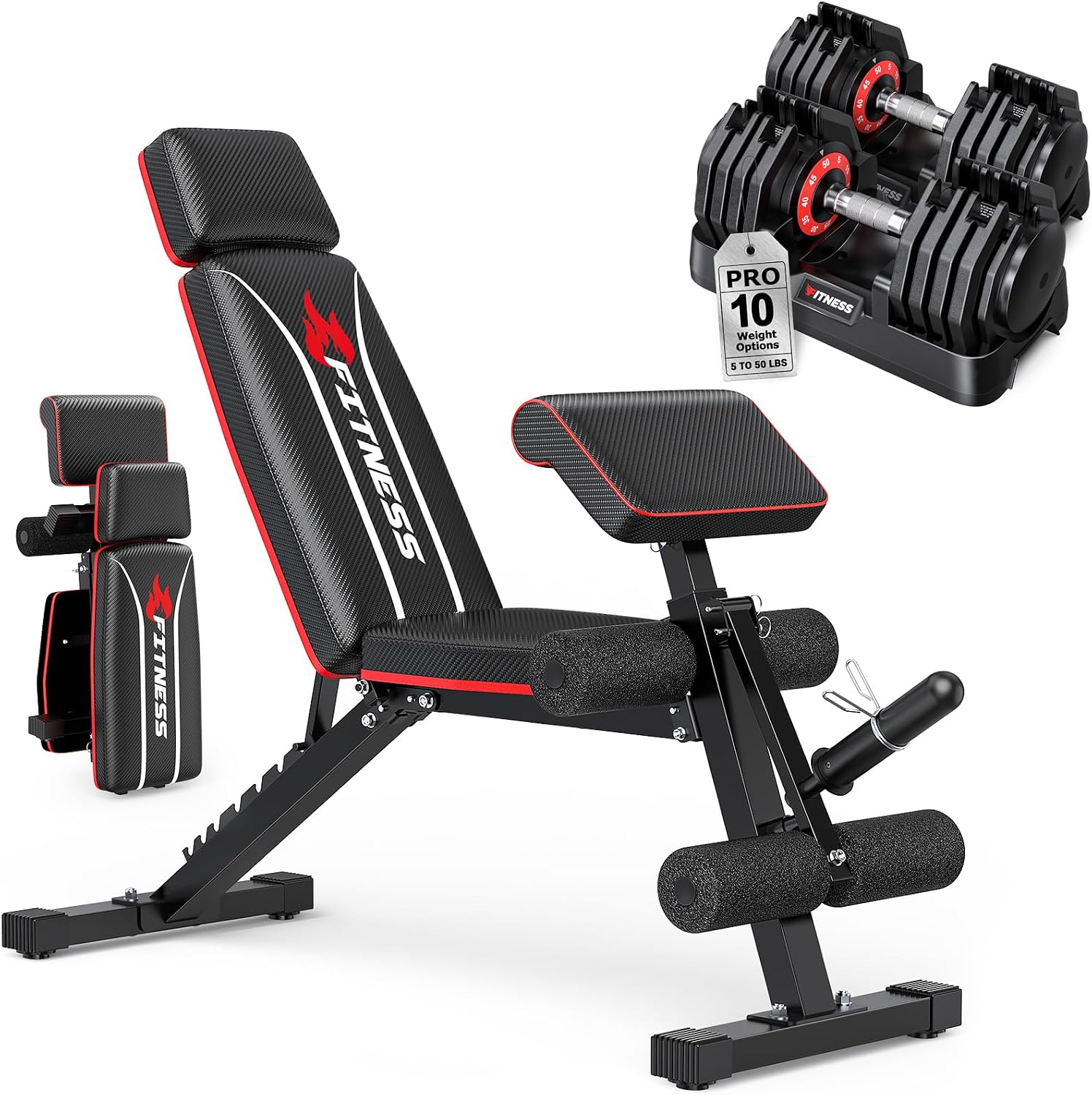 Adjustable Dumbbell Set with W - Home Gym Equipment Set recension och pris