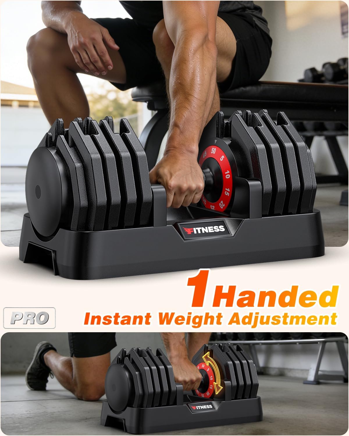 Adjustable Dumbbell Set with W - Home Gym Equipment Set recension och pris
