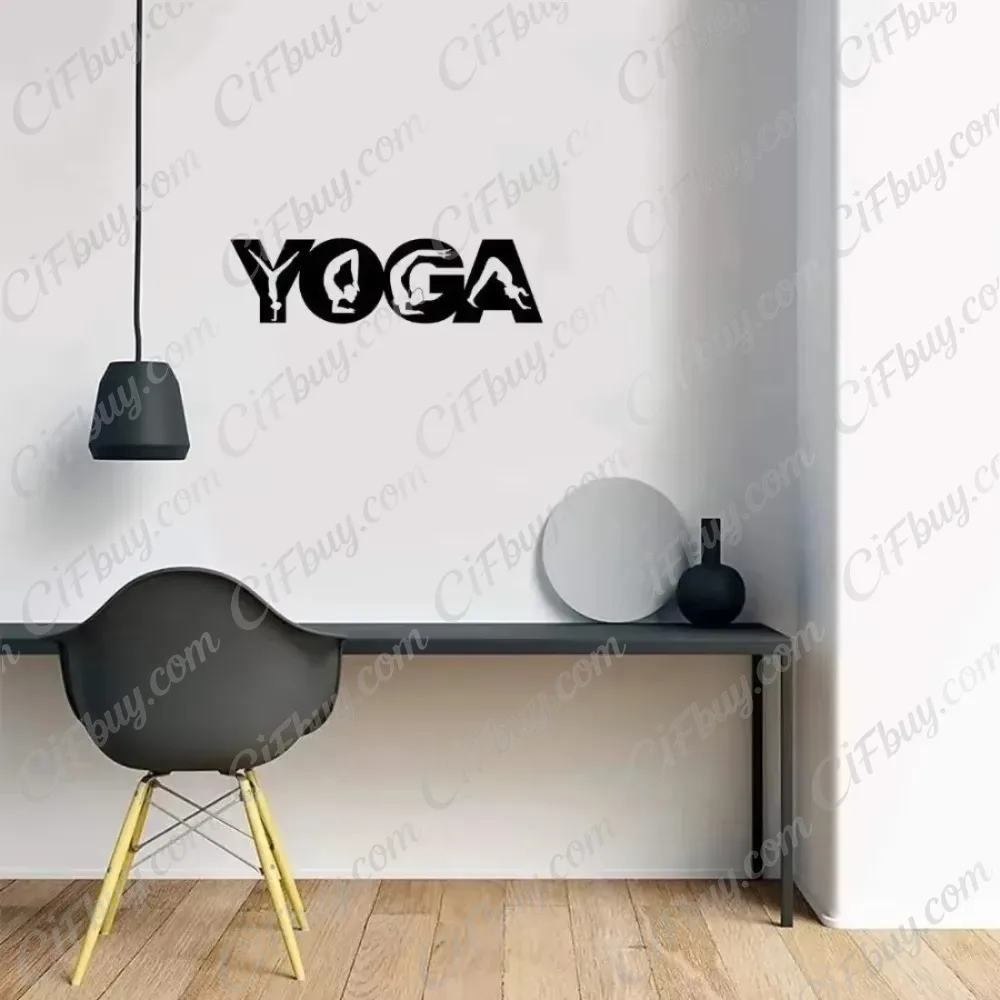 CIFBUY Yoga Poses Metal Wall A - Home Gym Yoga recension och pris