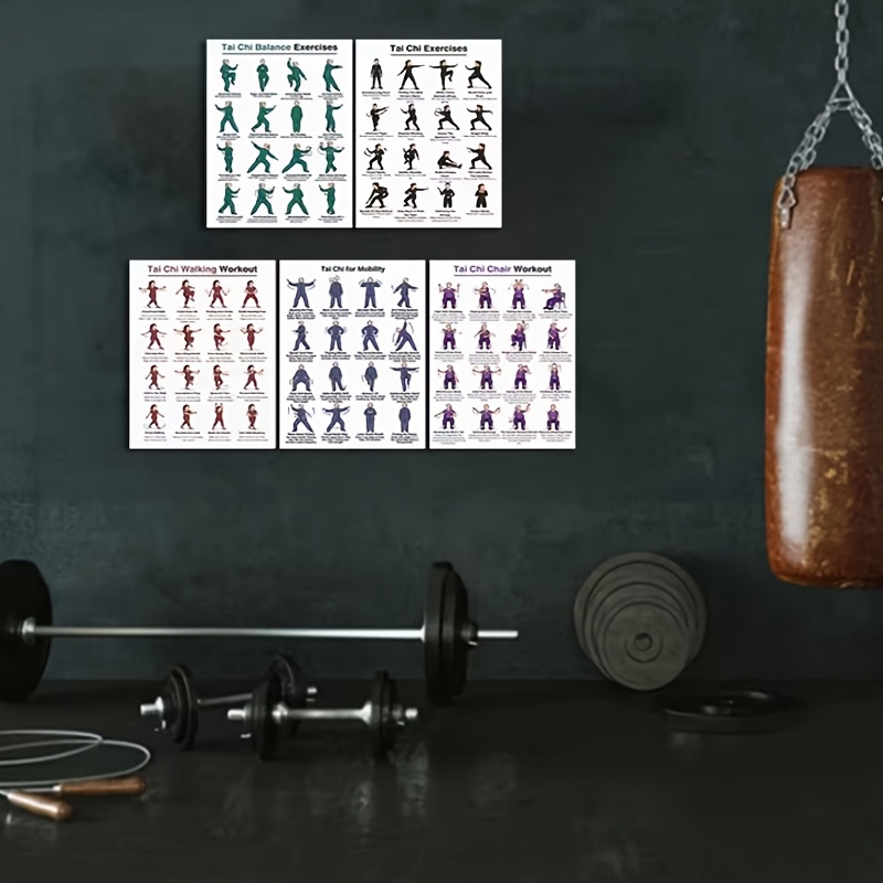 A4 Size 5pcs Tai Chi Workout S - Home Gym Routine recension och pris